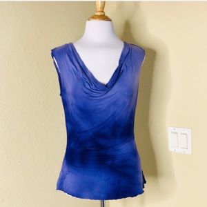 MAJ Purple Tank Top Deep Plunge XS